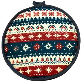 Sophix Tortilla Warmer Pouch - 12-Inch Large Size - This Thermal Insulated Fabric Holder Keeps Tortillas, Naan Bread, and Pizza Rolls Warm for up to One Hour (Christmas Design)