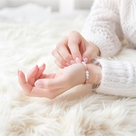 Emibele Pregnancy Gifts for Expecting Mom, Crystal Bracelet First Time Mom Gifts, Healing Natural Stone Jewelry for New Mother, Hope Bracelet Pregnancy Must Haves, Mother's Day Jewelry Present