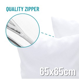 Dreamzie Pillowcases (Set Of 2) - White - For Pillows 65 x 65 cm - 100% Cotton Jersey - Cotton Pillowcase - Pillow Cover For Bed - Pillowcase Pillow -Pillow Protector Resistant and Hypoallergenic