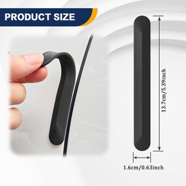 HQRNYP 4PCS Silicone Car Door Edge Guard, Car Door Protector, Self Adhesive Crash Scratch Strips Accessories Protector, Auto Accessories Decorative Anti-Collision Strip for Sedans Truck SUV (Black)