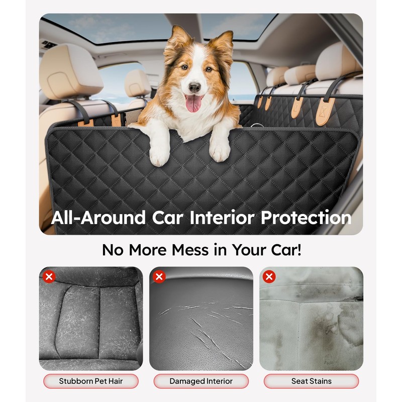 Wigoo Dog Truck Seat Cover for Back Seat, Dog Hammock