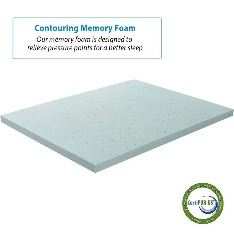 Nestl Mattress Topper, 2 Inch Memory Foam Topper, Gel Infused