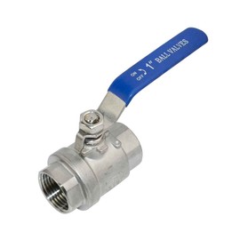 VARMHUS NPT Female 316 Stainless Steel Full Port Ball Valve Vinyl Handle WOG1000 (1")