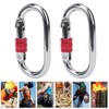 2 Pcs Aerial Yoga Mountaineering Buckle O Type Lock Runway