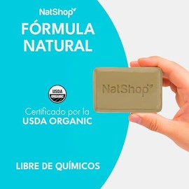 NATSHOP | Jabón Facial y Corporal con Arcilla y Árnica 100% Natural – Desintoxicante | Nutrir y Suavizar la Piel - Jabón de Baño y Cuidado de la Piel - Skin Care 100g | Completa tu Kit de Viaje