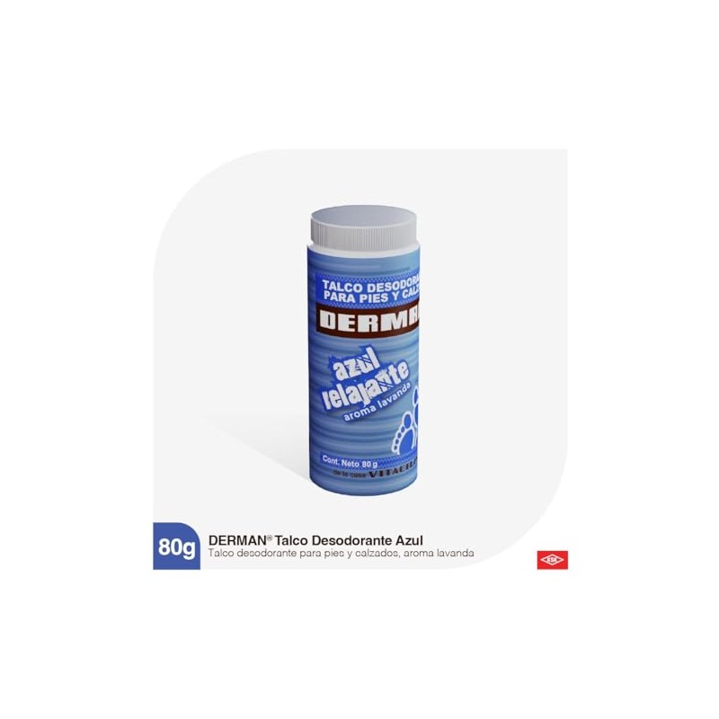 Derman Talco Des Azul 80g, Pack of 1