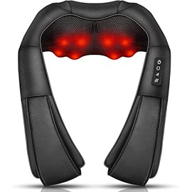 iKristin Back Shiatsu Massager Neck Massager with Heat, Black | 3D deep massage relieves pain on the neck, back and waist. Perfect for home, office & travel - great for family
