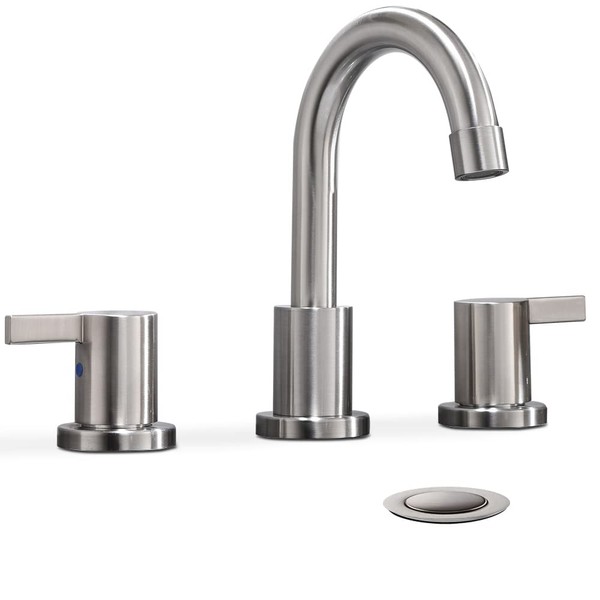 Phiestina 2 Handle 3 Hole 8 Inch Widespread Bathroom Faucet