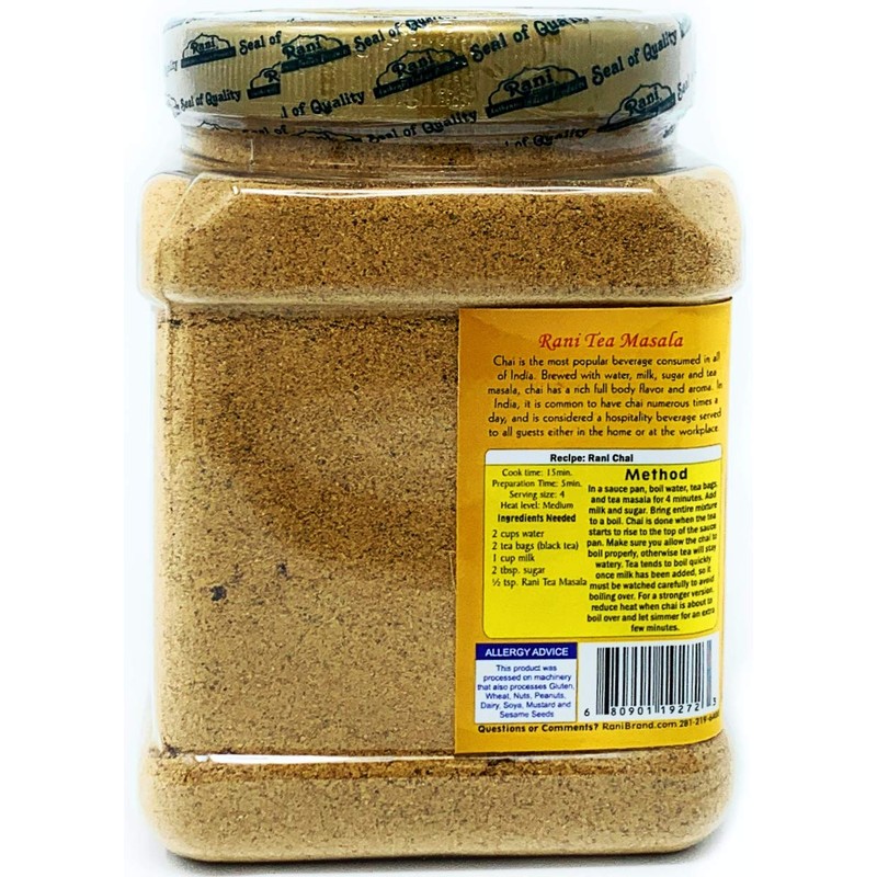 Rani Tea (Chai) Masala 16oz (1lb) 454g Bulk PET Jar