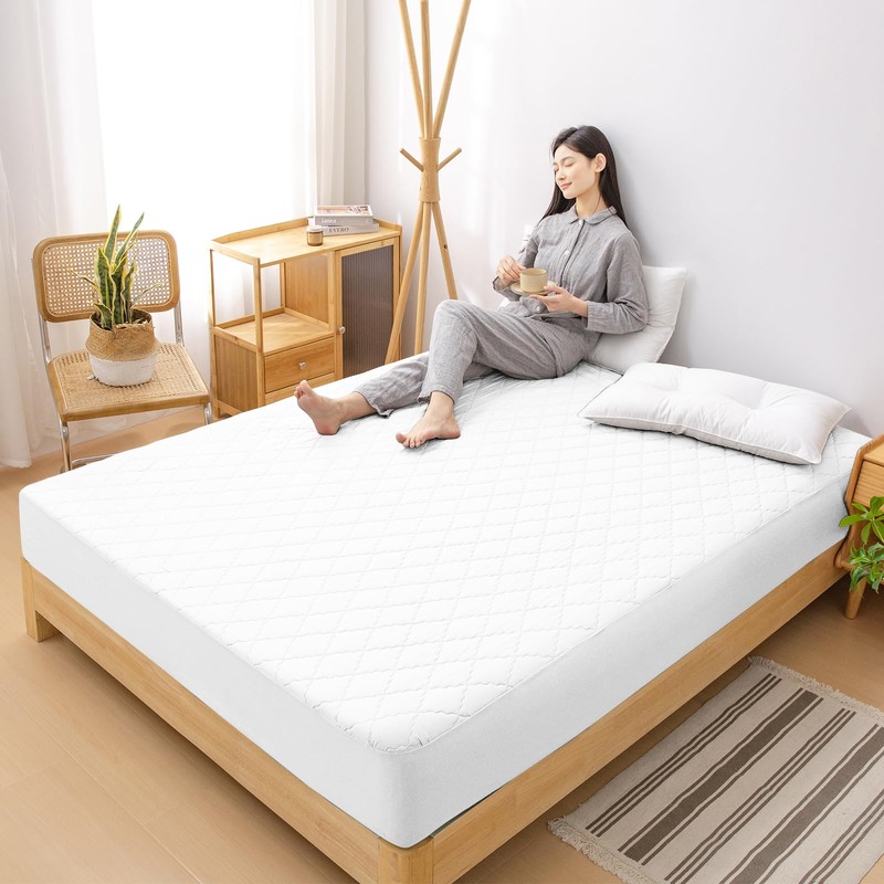 Melvint Fitted Sheet, Double Padded Fitted Sheet, Waterproof Bedwetting Pad,