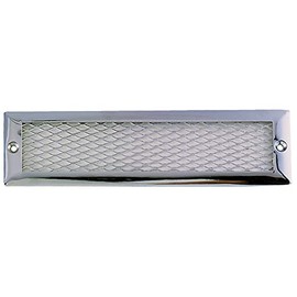 Perko 1238DP0CHR Chrome-Plated Transom/Locker Ventilator with Aluminum Grill Screen - 8-3/8" x 2-1/4"