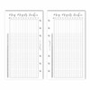 SinnWunder® Habit Tracker Lists for One Month Fits 6 Ring