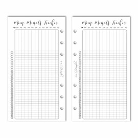 SinnWunder® Habit Tracker Lists for One Month Fits 6 Ring Size Personal Planner
