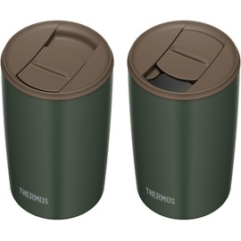 Thermos JDP-401 FG Vacuum Insulated Tumbler with Lid, 13.5 fl oz (400 ml), Forest Green