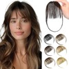 Rose Bud Clip in Bangs Remy Human Hair Extensions Flat