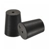 sourcing map Pack of 5 Tapered Rubber Caps with Hole