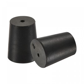 sourcing map Pack of 5 Tapered Rubber Caps with Hole 16 mm to 20 mm for Laboratory Home Black