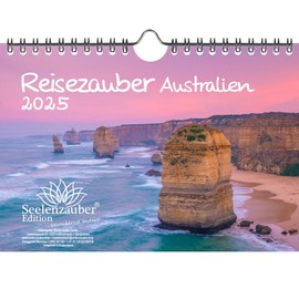 Travel Magic Australia DIN A5 Wall Calendar for 2025 Australia Holidays - Set Contents: 1 x Calendar, 1 x Christmas Pendant, 1 x Greeting Tag (Total 3 Pieces)