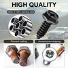LivTee Rustproof License Plate Screws for Securing License Plates Frames