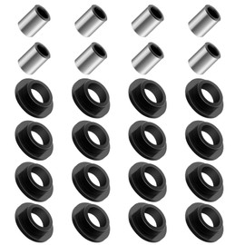 Shock Bushing 16pcs & Bearing Sleeve 8pcs Kits All 4 Absorber for Arctic Cat 250 300 375 400 500 650 700 Bearcat 454, OEM# 0604-310 0403-028