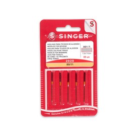 Singer Set of 4 Packs of 5 Needles for Sewing Universal Cotton and Dot (Stretch) Thickness 80/12 and 90/14 130/705