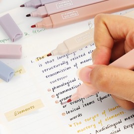 LWMTT Pastel Highlighter Pen, Pack of 12, Pastel Assorted Colours, Aesthetic Highlighter Set, Perfect for Highlighting Diary or Notebook at School