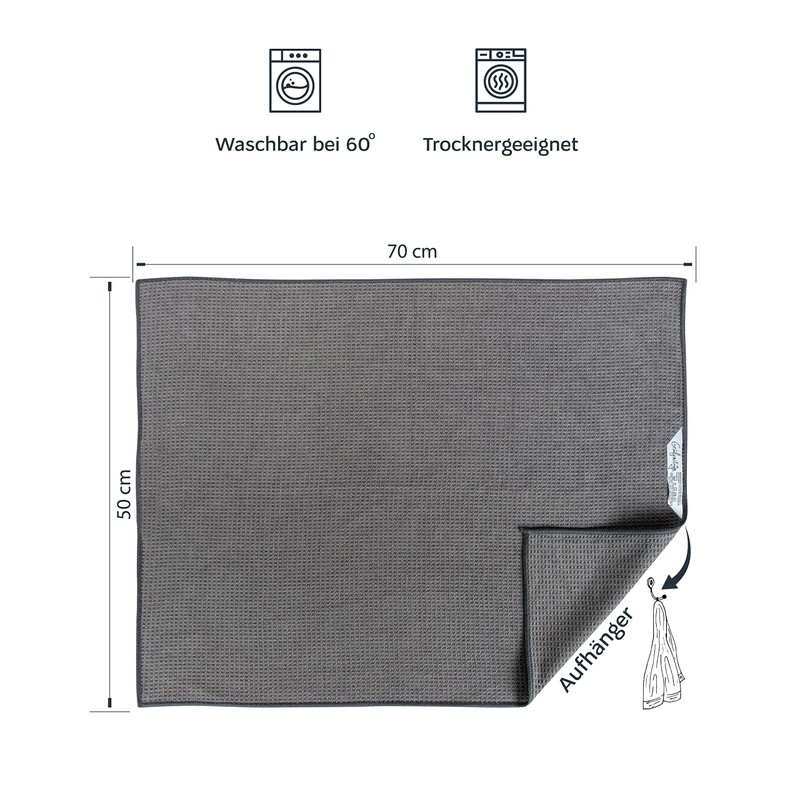Gräfenstayn Set of 4 Microfibre Tea Towels – Absorbent &