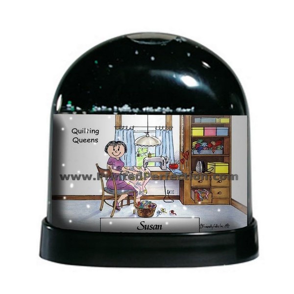 PrintedPerfection.com Personalized Sewing, Seamstress, Quilter Snow Globe Gift