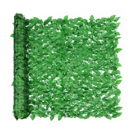 Goleray Artificial Ivy Privacy Fence 58"x79" Faux Greenery Privacy Fence Screen Leaf Décor Fake Hedge Plants Screens for Outdoor Indoor Balcony Backyard, Light green laurel leaves