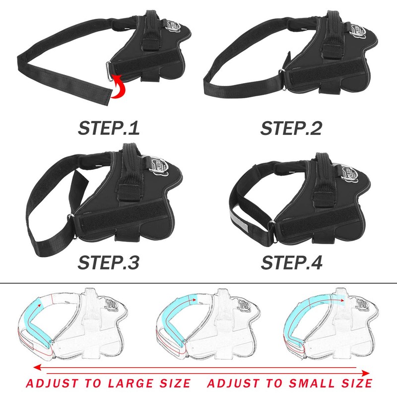 Bolux Dog Harness, No-Pull Reflective Dog Vest, Breathable Adjustable Pet