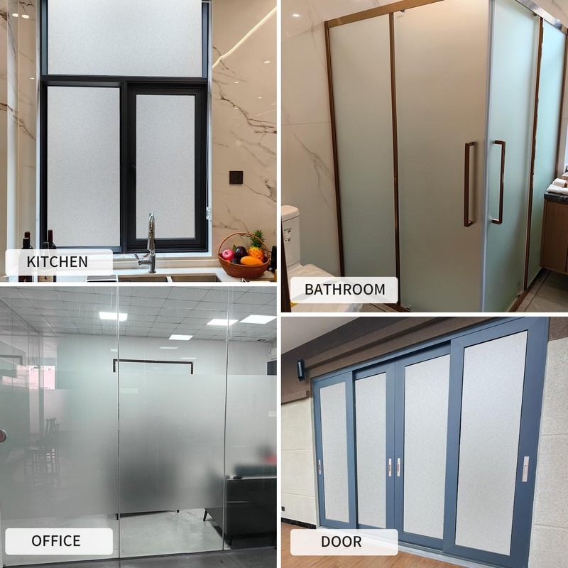 DERZGAO Window Privacy Film with Installation Tools, Static Cling, Anti