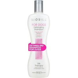 BioSilk for Dogs Silk Therapy Detangling Dog Shampoo | Sulfate Free and Paraben Free Shampoo for Dogs | Matted Hair Dog Detangler Shampoo for All Adult Dogs,Beige