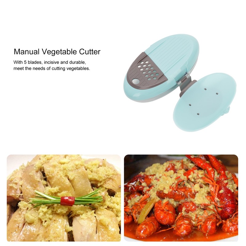 Manual Vegetable Cutter 6-in-1 Food Chopper Fruit Shredder Kitchen Accessory