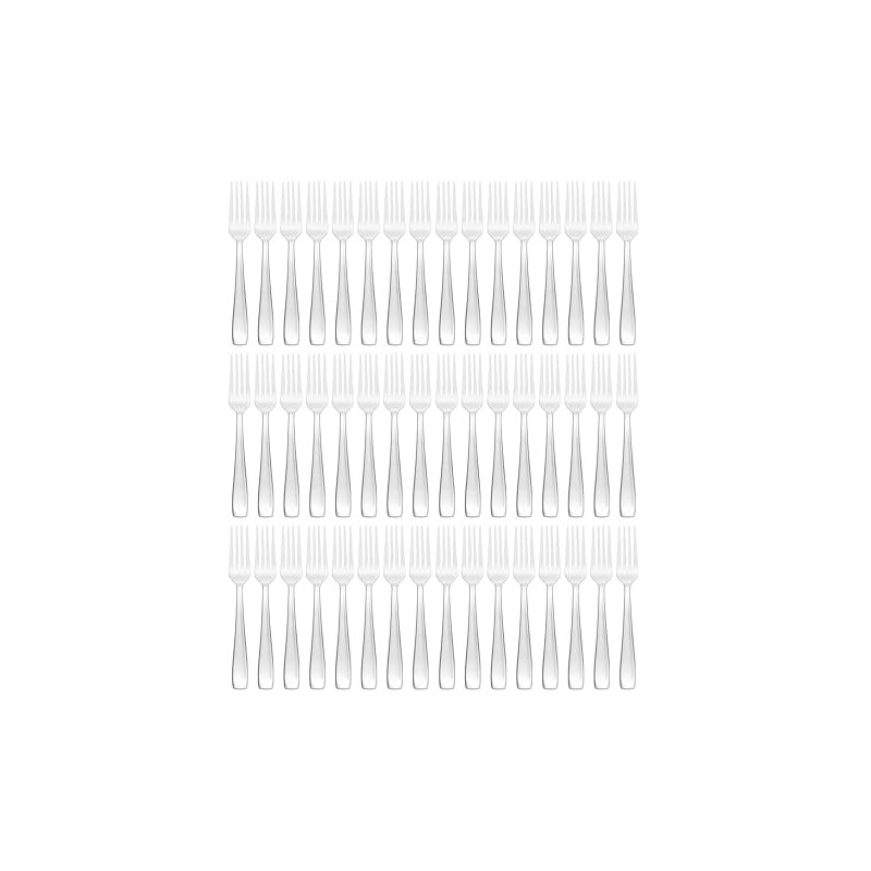 Cambridge Branson Mirror Piece Dinner Fork Set, 48 Count, Metallic