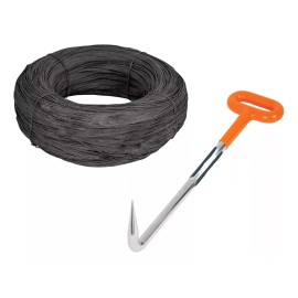Fiero Kit Alambre Recocido Rollo 1kg + Amarrador De Varilla