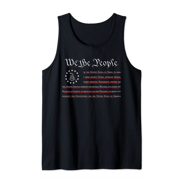 WE THE PEOPLE Constitution 4th of July, Gadsden Flag Tank