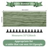 Pack of 2 Sage Green Cheesecloth Table Runner, Rustic Gauze