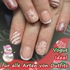 Pack of 24 Christmas False Nails - Pink French Christmas