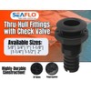 SEAFLO 1”, Black (1-Pack) Thru Hulls Fitting Thru-Hull with Check