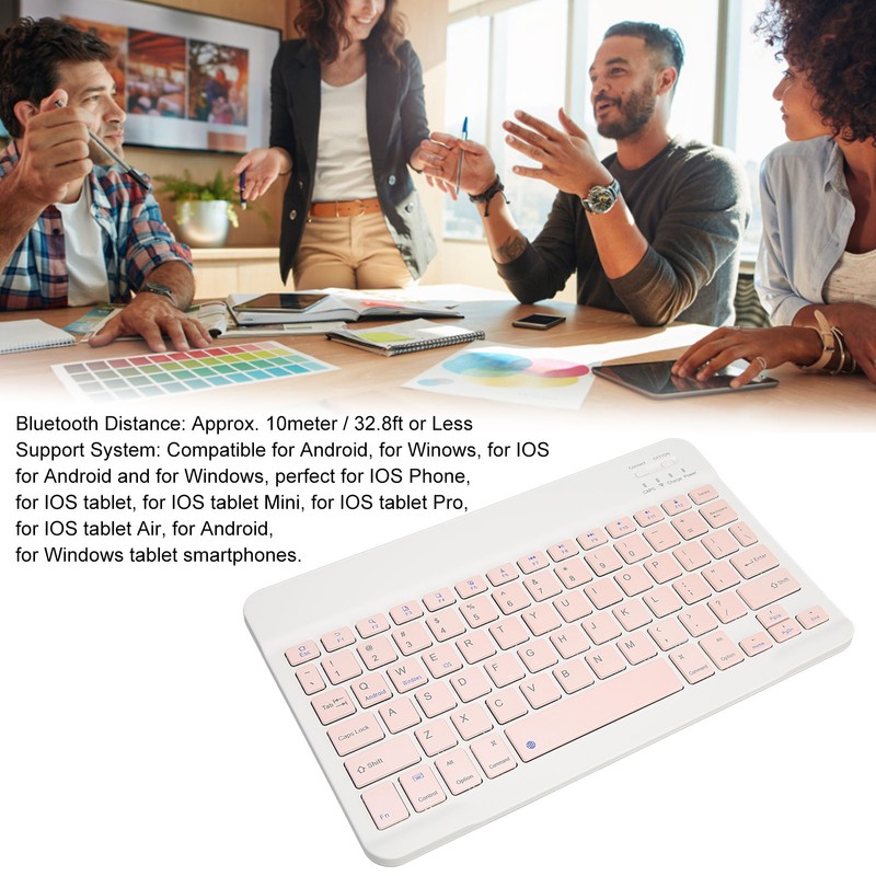 78 Key Wireless Bluetooth Keyboard 32.8ft Ergonomic Ultra Thin Silent