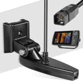 Upgrade 710295-1 XNT 9 HW MDI 75 T Transom Transducer Fits for Humminbird Helix 7/8 (MEGA Down Imaging) Dual Spectrum Chirp with Temperature Transom Mount Transducer, Black