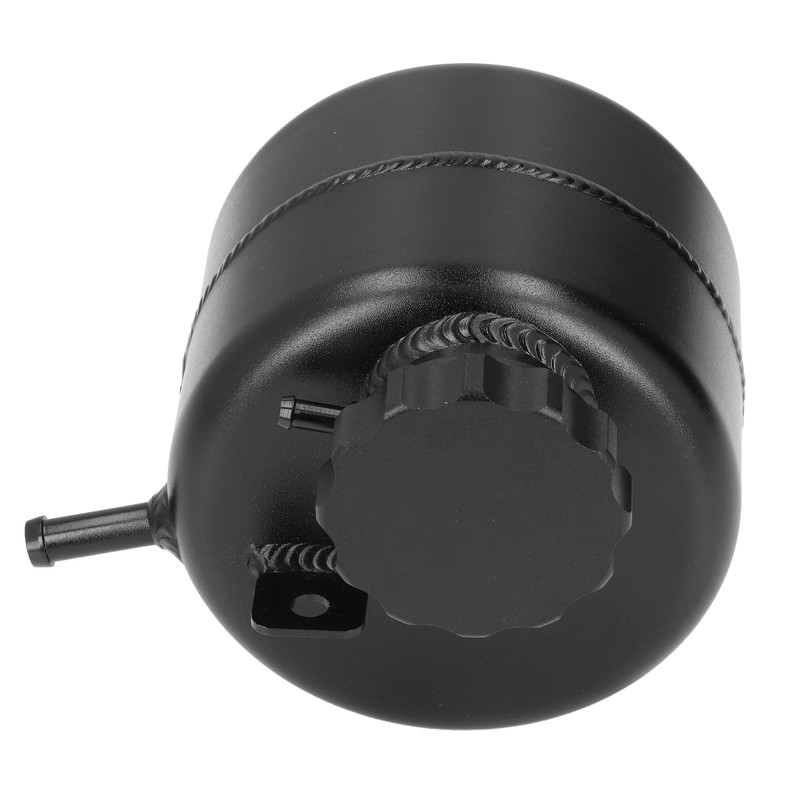 Radiator Coolant Expansion Tank 2.5L Capacity Aluminum Alloy Black Reservoir