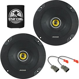 KICKER Speakers 6.5 inch for Honda Odyssey 1995-2017 Upgrade Kit - Pair of CS Series with Harness, Coaxial 6 1/2 Car Audio Front Door or Rear Side Panel Speaker CSC65, 46CSC654