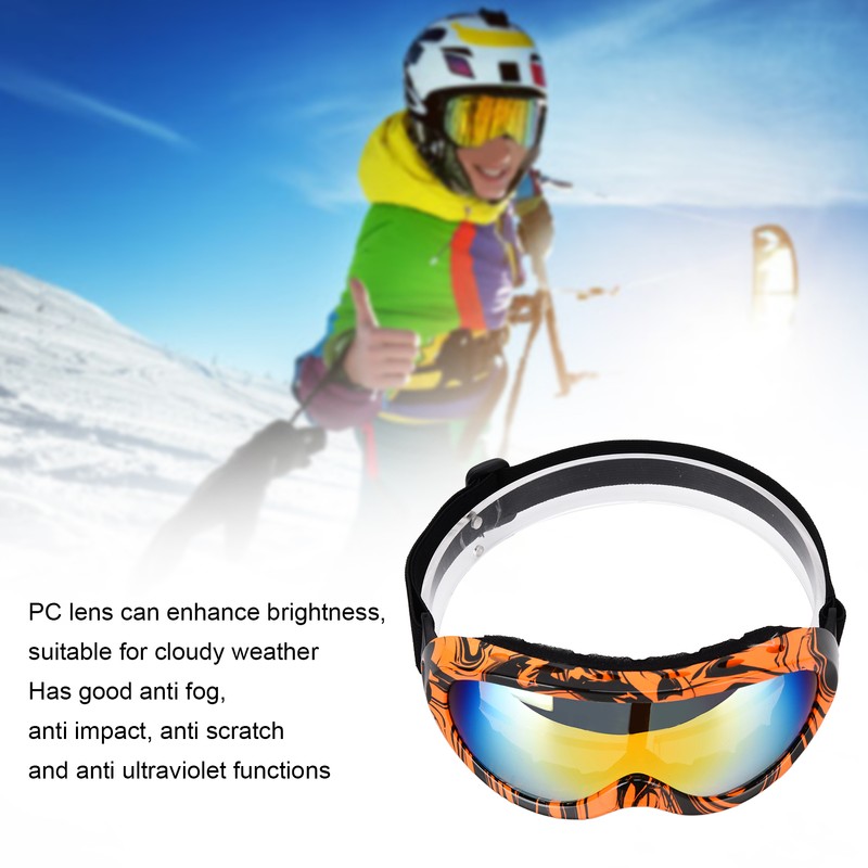 Single Layer Professional Ski Goggles Windproof Outdoor Riding UV Protection