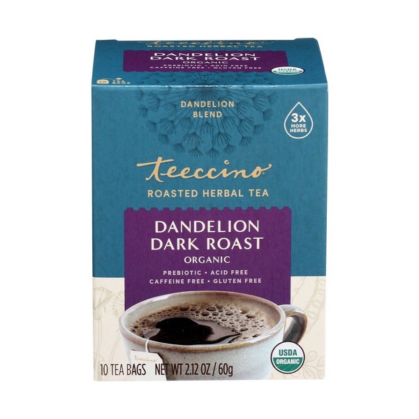 Teeccino Chicory Dandelion Dark Roast, 25 Tea Bags