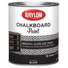 Krylon K05223000 Chalkboard Paint Special Purpose Brush-On, Black, Quart, 1