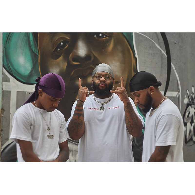 ForceWave 3 Pieces Silky Durags and 1 Wave Cap Pack