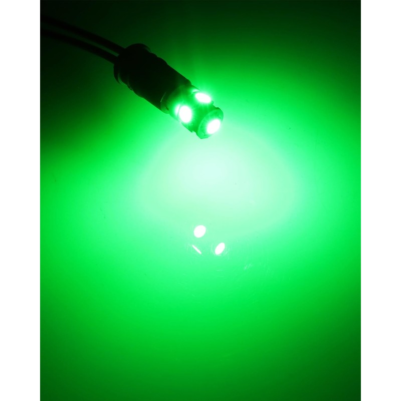 Alopee 30 Pack 194 LED Bulb Green DC 12V T10