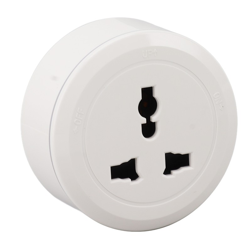13A Power Track Socket Multifunctional White Round Surface Mounted Movable