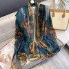 WaJuemy Elegant Mulberry Silk Feeling Scarf for Women Evening Dressy